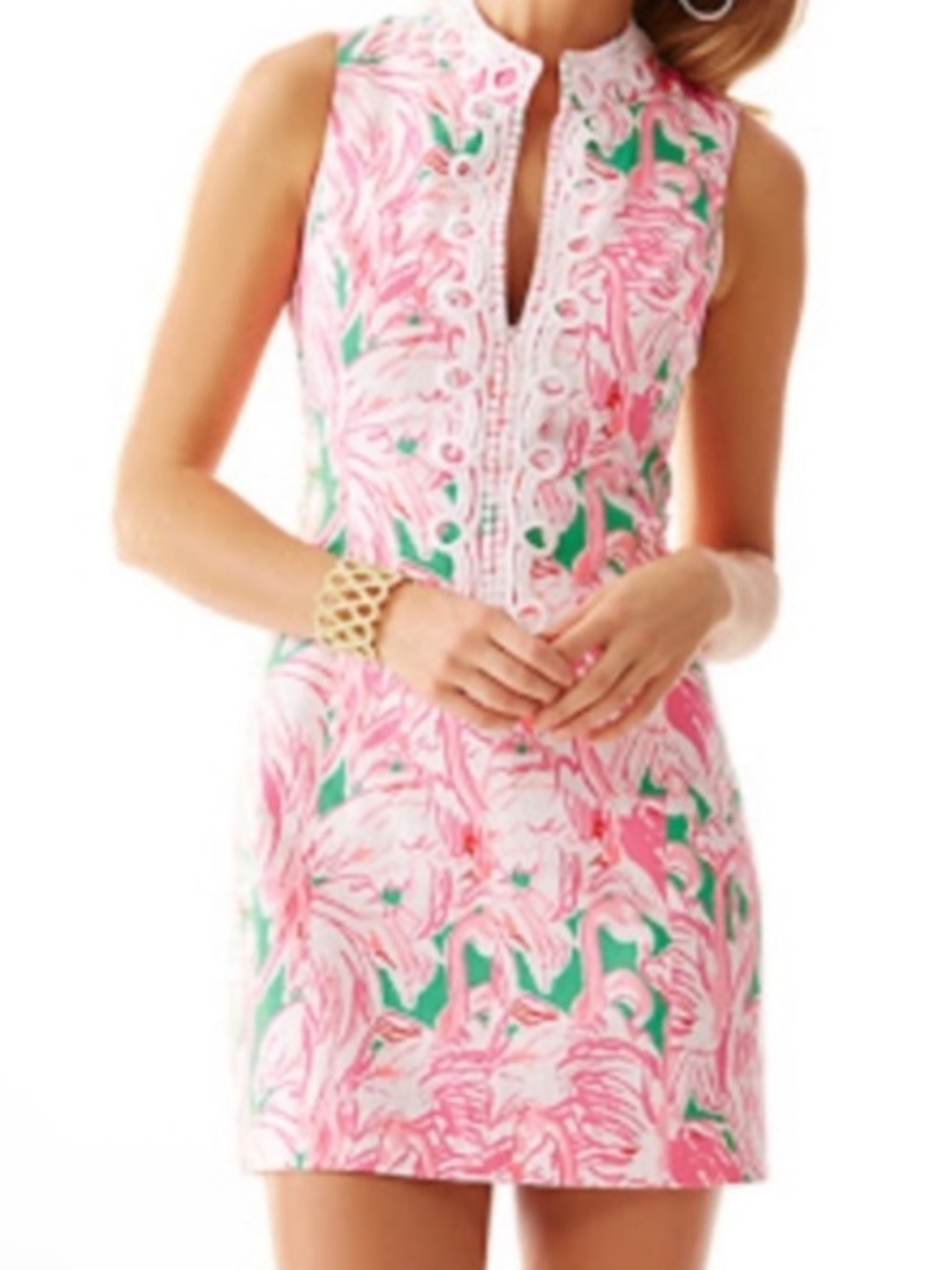 Lilly Pulitzer Alexa Shift Dress - Pink Colony flamingo 0